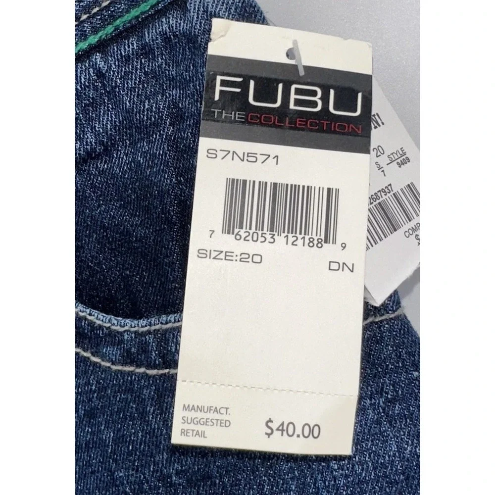 Fubu The Collection Jean Shorts Kids 20‎ Men's 30 Baggy Y2K Retro Skate VTG New